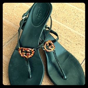 Authentic Gucci Leather Thong Sandals